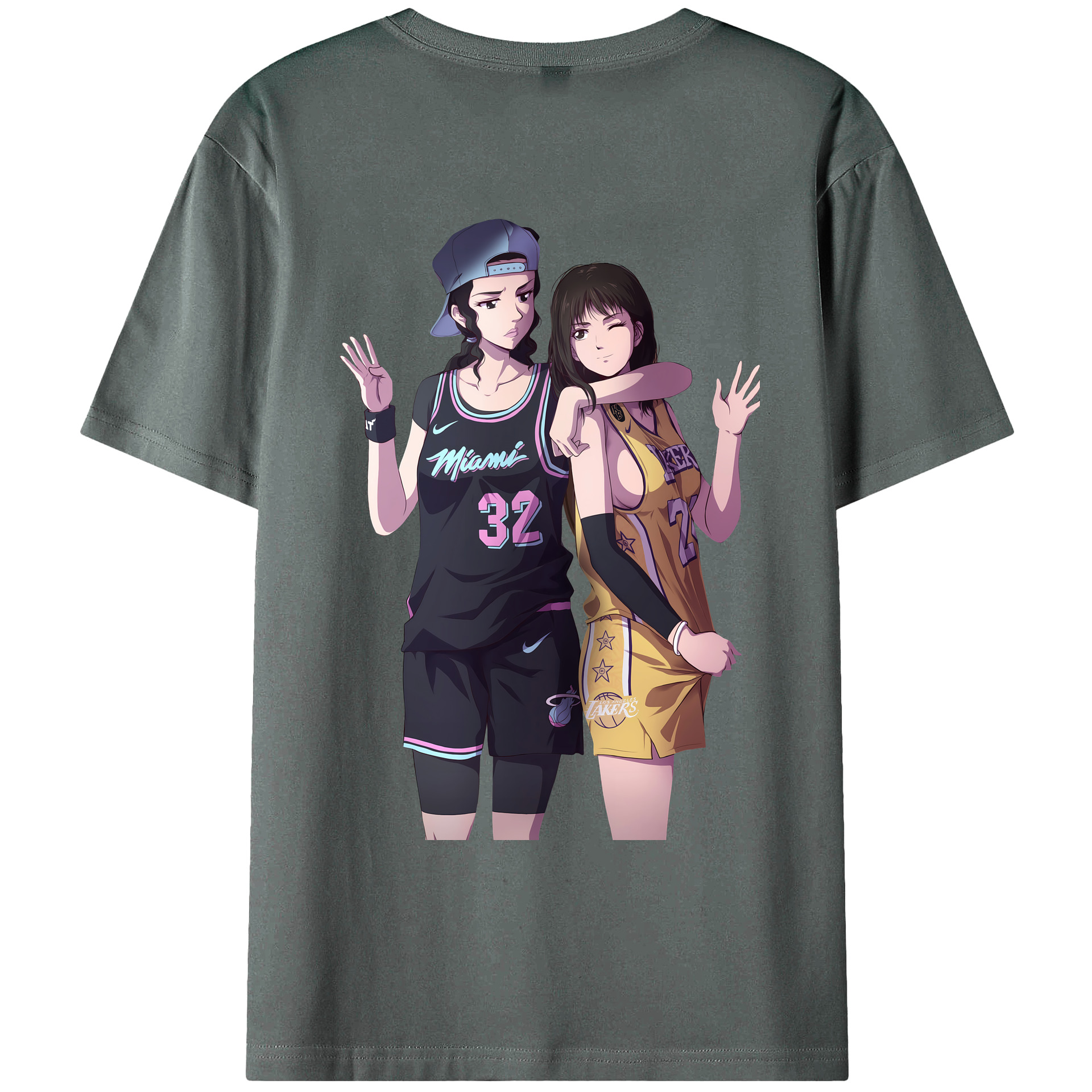 （画像用） SLAM DUNK／スラムダンク 綿100％ メンズ半袖Tシャツ（バックプリント） 通気性
